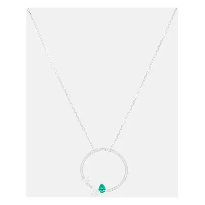 Repossi Collier Serti Sur Vide en or blanc 18 ct, diamants et émeraude