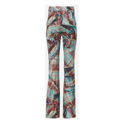 Vivienne Westwood Pantalon évasé W Ray en laine vierge à carreaux