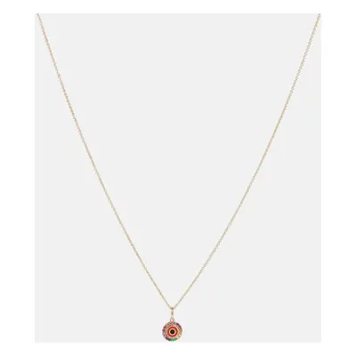 Sydney Evan Collier Evil Eye en or 14 ct et diamants