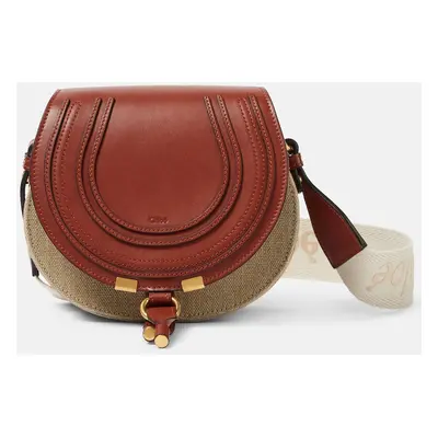 Chloé Sac Marcie Small en toile et cuir