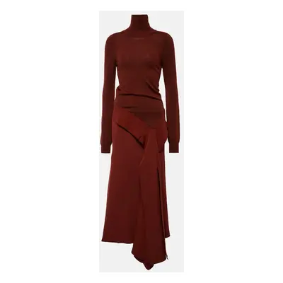 Victoria Beckham Robe midi en laine et crêpe