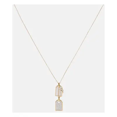 Rainbow K Collier Medaille en or 9 ct et diamants