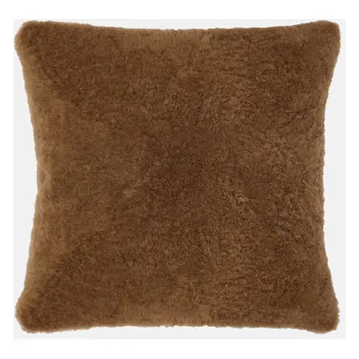 Brunello Cucinelli Coussin en shearling et cuir