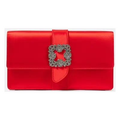 Manolo Blahnik Pochette à ornements en satin