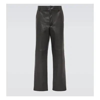 Prada Pantalon droit en cuir