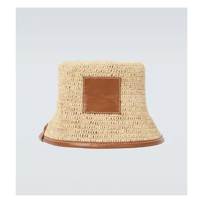 Jacquemus Chapeau bob Soli en raphia et cuir