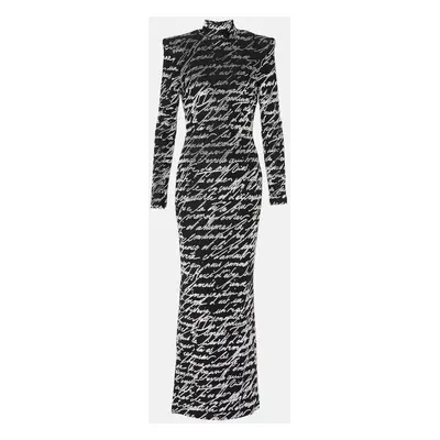 Balmain Robe longue Love Letter en jacquard