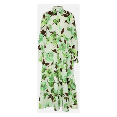 Erdem Robe chemise en coton à fleurs