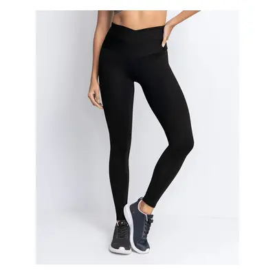 Legging de sport à contrôle avec découpes en V