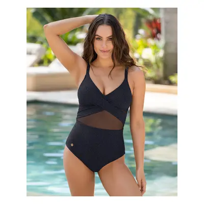 Maillot de bain une pièce slim avec haut croisé