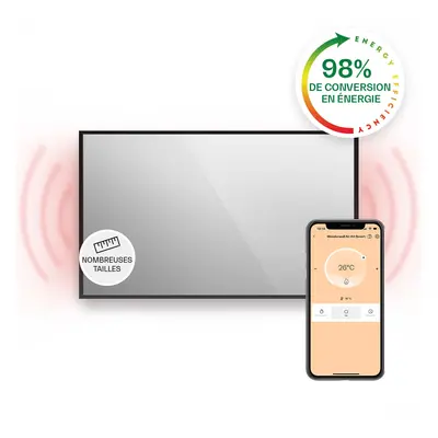 Klarstein La Palma smart Radiateur en convecteur infrarouge 120x60cm 1000W miroir