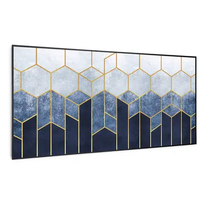 Klarstein Radiateur infrarouge intelligent Wonderwall Air Art décor ligne bleue 120x60 cm W