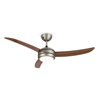 Klarstein El Paso ventilateur de plafond plafonnier 52" m3/h pales imitation chene foncé