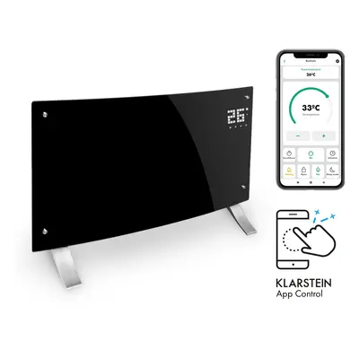 Klarstein Radiateur convecteur Bornholm Curved Smart W contrôle par application minuterie