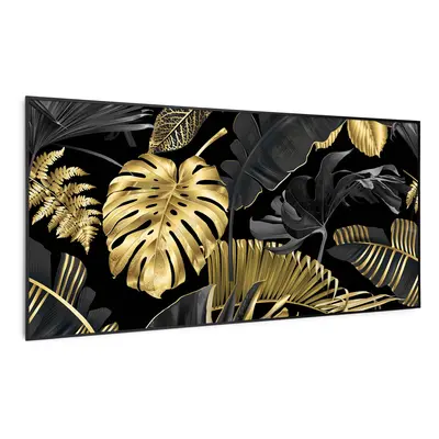 Klarstein Radiateur infrarouge intelligent Wonderwall Air Art décor feuille noire 120x60 cm W