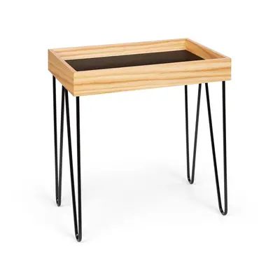 Besoa Little Lyon Table basse mélaminé plateau MDF structure acier plaqué chene