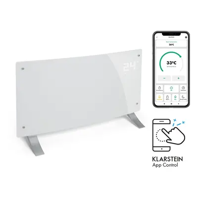 Klarstein Radiateur convecteur Bornholm Curved Smart W contrôle par application minuterie