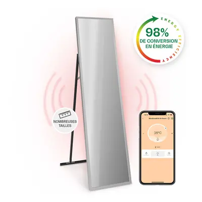 Klarstein La Palma smart radiateur infrarouge convecteur 40x160cm 900W miroir socle