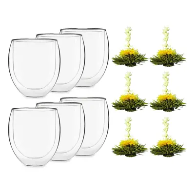 Feelino Verre a thé Ice (set de 2) ml verre borosilicaté de haute qualité résistant au lave-vais