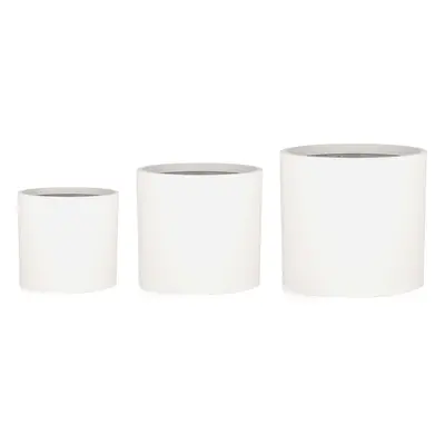 Blumfeldt Pot de fleurs Gendt cache-pot lot de tailles S/M/L ciment fibre de verre intérieur / e