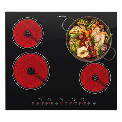 Klarstein Virtuosa Plaque de cuisson en céramique 6500W 59x52cm zones