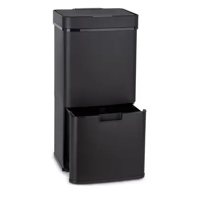 Klarstein Royal Trash Matte black Poubelle a capteur L acier inoxydable noir mat