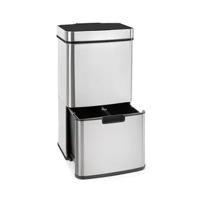 Klarstein Touchless Poubelle avec capteur litres bacs ABS PP & inox