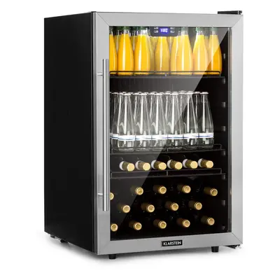 Klarstein Beersafe 5XL Réfrigérateur litres clayettes Porte vitrée panoramique Acier inoxydable