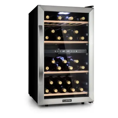 Klarstein Vinamour 45D Cave a vin zones 118L/ bouteilles - Classe A - Inox