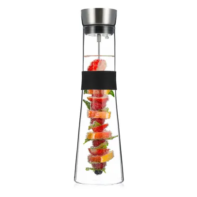 Klarstein Carafe Sile 1,6 litre en verre borosilicate brochette a fruits avec fermeture CloseUp