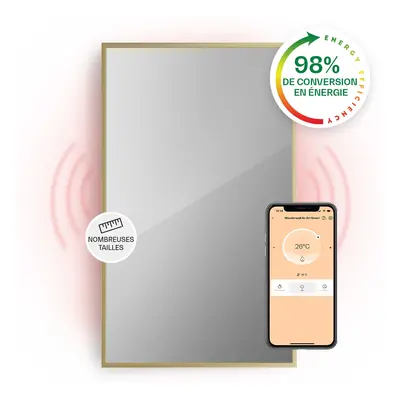 Klarstein La Palma smart Radiateur en convecteur infrarouge 120x60cm 1000W miroir