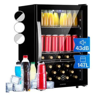 Klarstein Beersafe 5XL Réfrigérateur litres clayettes Porte vitrée panoramique Acier inoxydable