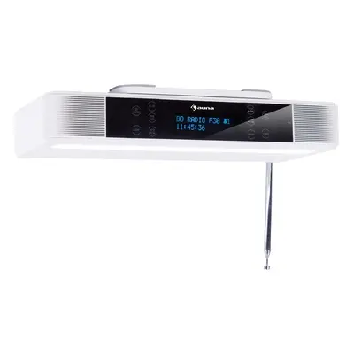 Auna KR-140 Radio de cuisine DAB+ fonction mains libres Bluetooth LED blanc