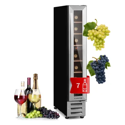 Klarstein Vinovilla Built-in Uno Onyx Cave a vin encastrable verre noir inox