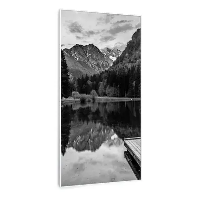 Klarstein Radiateur infrarouge intelligent Wonderwall Air Art lac noir et blanc 60x120 cm W