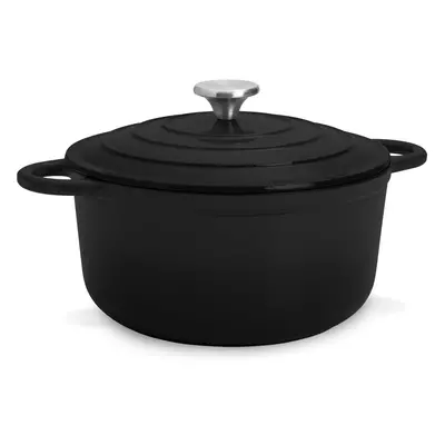 Klarstein Podolica sauteuse 5,5 litres Casserole en fonte émaillée ovale deux poignées