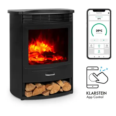 Klarstein Bormio Smart Cheminée électrique 950/1900W thermostat minuterie hebdomadaire