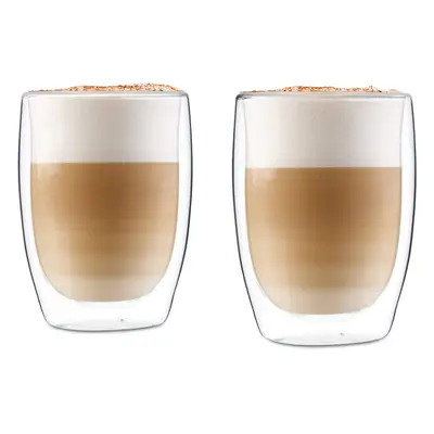 Klarstein Jesolo verres thermos a double paroi en verre borosilicaté fait main ml