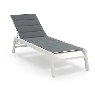 Blumfeldt Renazzo Lounge Chaise longue de jardin positions - gris & blanc