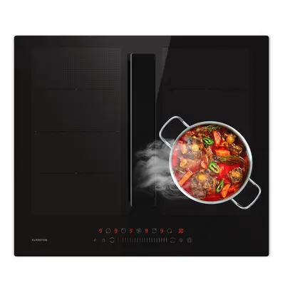 Klarstein Chef-Fusion Down Air System cuisiniere a induction + hotte aspirante cm puissance d'ex