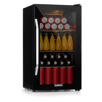 Klarstein Beersafe Onyx Réfrigérateur litres clayettes Porte en verre panoramique