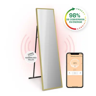 Klarstein La Palma smart radiateur infrarouge convecteur 40x160cm 900W miroir socle