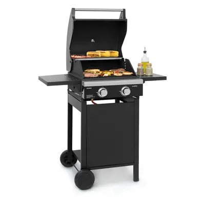 Klarstein Valdosta 2.0 Barbecue a gaz bruleurs 2x3,6 kW mobile en acier inoxydable