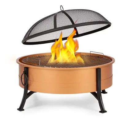 Blumfeldt Catania braséro en O80 cm Pare-étincelles O70 cm Barbecue Acier Cuivre