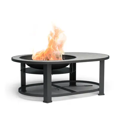 Blumfeldt Merano Circolo brasero en avec fonction barbecue utilisable comme table x cm