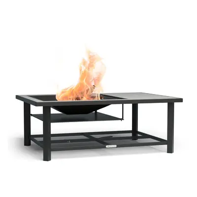 Blumfeldt Merano Avanzato brasero en avec fonction barbecue utilisable comme table x cm