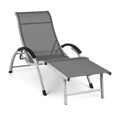 Blumfeldt Sunnyvale chaise longue avec repose-pieds en aluminium marches