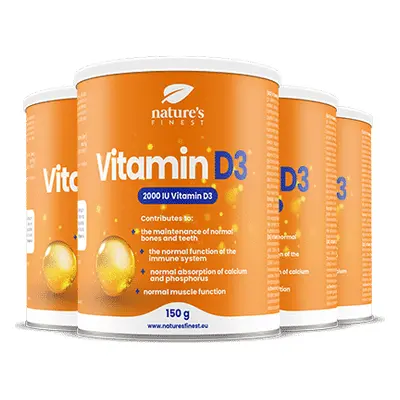 Vitamin D3 3+1 Promo | Qualité Vitamine D3 | "Vitamine du Soleil" | Os sains | Dents | Muscles |