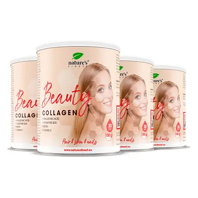 100% Collagène Pur | 4x Beauty Collagen avec Hyaluron | Meilleur Mélange de Boisson au Collagène