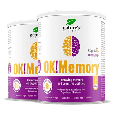 OK!Memory | 1+1 Gratuit | Complément pour la santé cérébrale | Pour la concentration | Meilleure